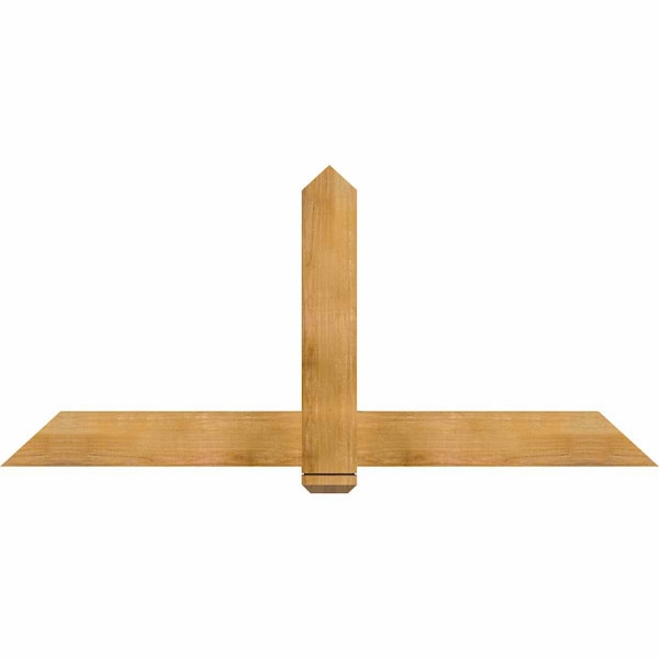 Ekena Millwork Eugene Rough Sawn Timber Gable Bracket, Western Red Cedar, 72"W x 33"H x 2"D x 6"F, 11/12 Pitch GBW072X33X0206EUG00RWR - main